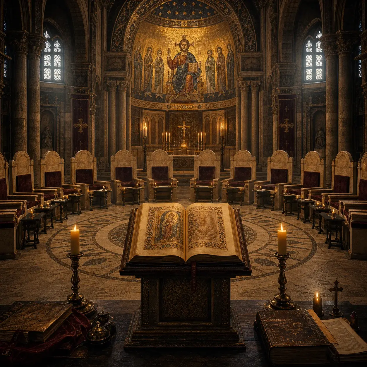 Illustration éditoriale de l'article « Le Credo de Nicée : des mots pour garder le visage du Christ »