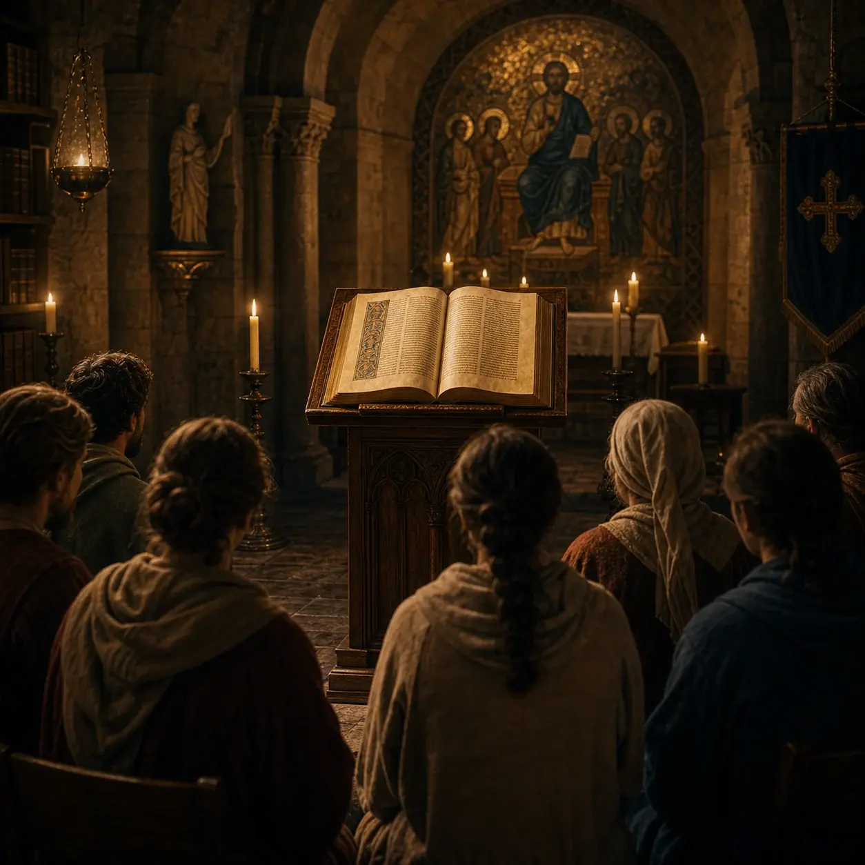 Illustration éditoriale de l'article « Pourquoi l'Église ne lit pas la Bible seule ? »