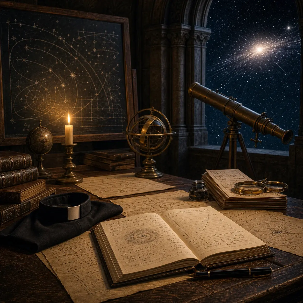 Illustration éditoriale de l'article « Georges Lemaître : un prêtre au seuil du Big Bang »