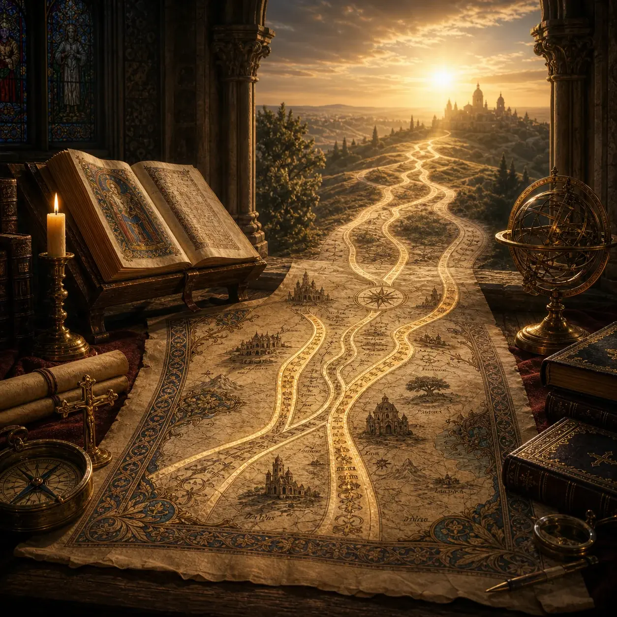 Illustration éditoriale de l'article « Les preuves de Dieu : chemins de raison et non recettes magiques »