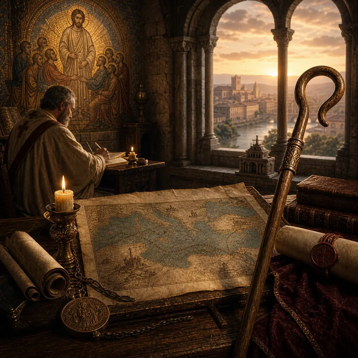 Illustration éditoriale de l'article « Saint Irénée de Lyon : le docteur de l'unité et la foi reçue »