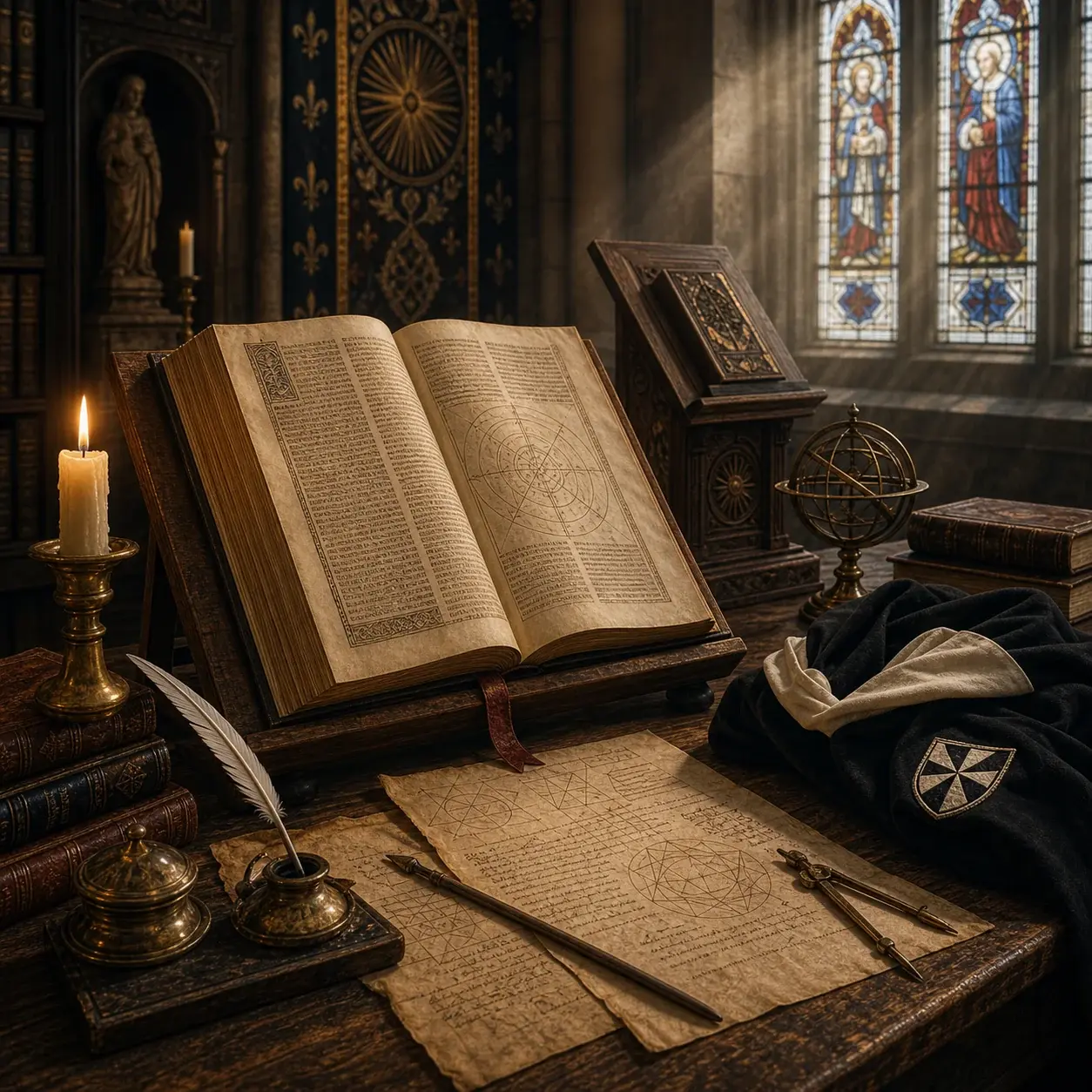 Illustration éditoriale de l'article « Saint Thomas d'Aquin : la raison au service de la foi »
